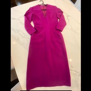 Rachel Roy fuchsia fitted dress with sleeves